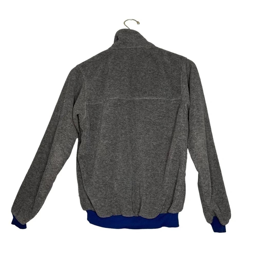 Vintage Patagonia  Grey Fleece Thick Full Zip Jacket Bomber Made In USA